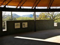 Inside of a pavilion